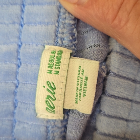 Aerie Light Blue Ribbed & Flared Pants - Picture 5 of 7